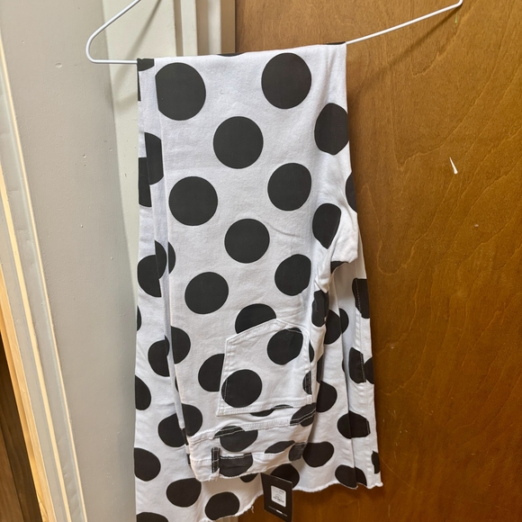 Polka Dot Flare & Wide Leg Jeans - Picture 1 of 1